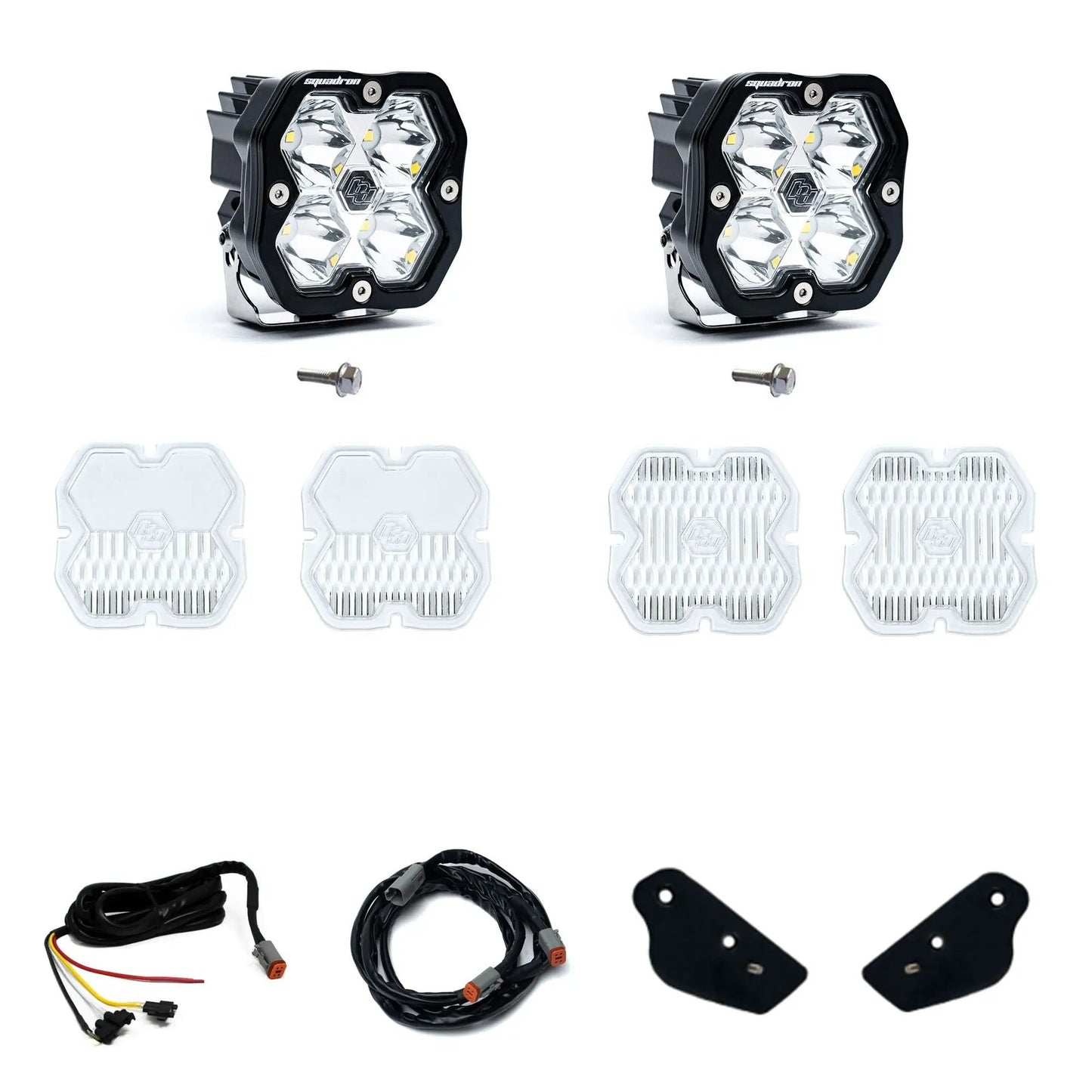 Baja Designs Ford Bronco (21-26), Bronco Raptor (22-26), A-Pillar Kit Upfitter, Squadron Sport 2.0, Clear, Spot by Baja Designs