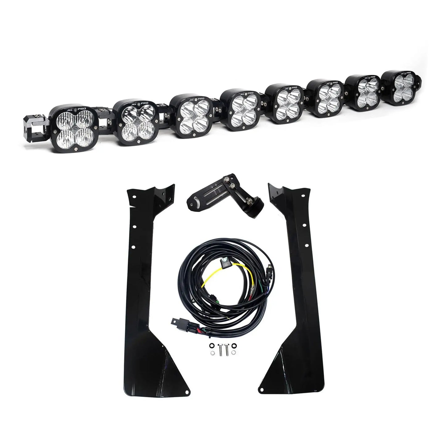 Baja Designs XL Pro Linkable Roof Mount Kit - '07-18 Wrangler JK (Multi-Pattern; Clear) by Baja Designs
