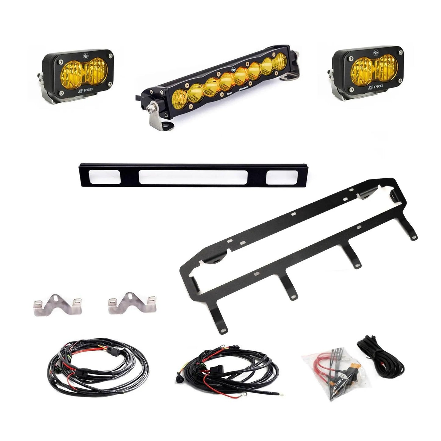 Baja Designs S8 10-inch/S2 Pro Grille Light Replacement Kit - 2025-2026 Toyota 4Runner; TRD Pro (Baja Amber) by Baja Designs