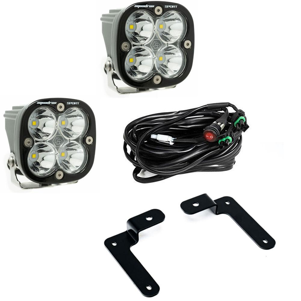Baja Designs Squadron Sport A-Pillar Kit - '20-26 Gladiator / '18-26 Wrangler JL (Spot; Clear)