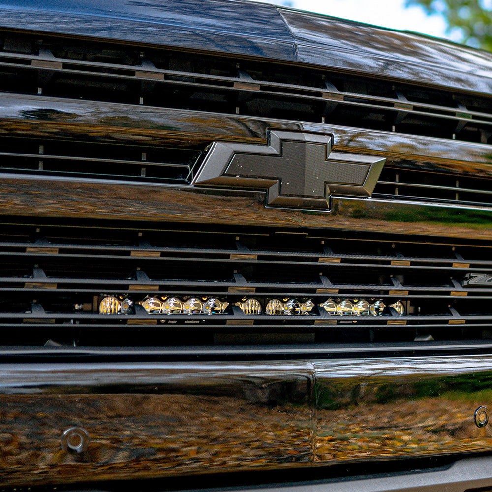 Baja Designs S8 20 Inch Grille Kit - '19-21 Silverado 1500; Exc. LTZ Models (Driving/Combo; Clear)