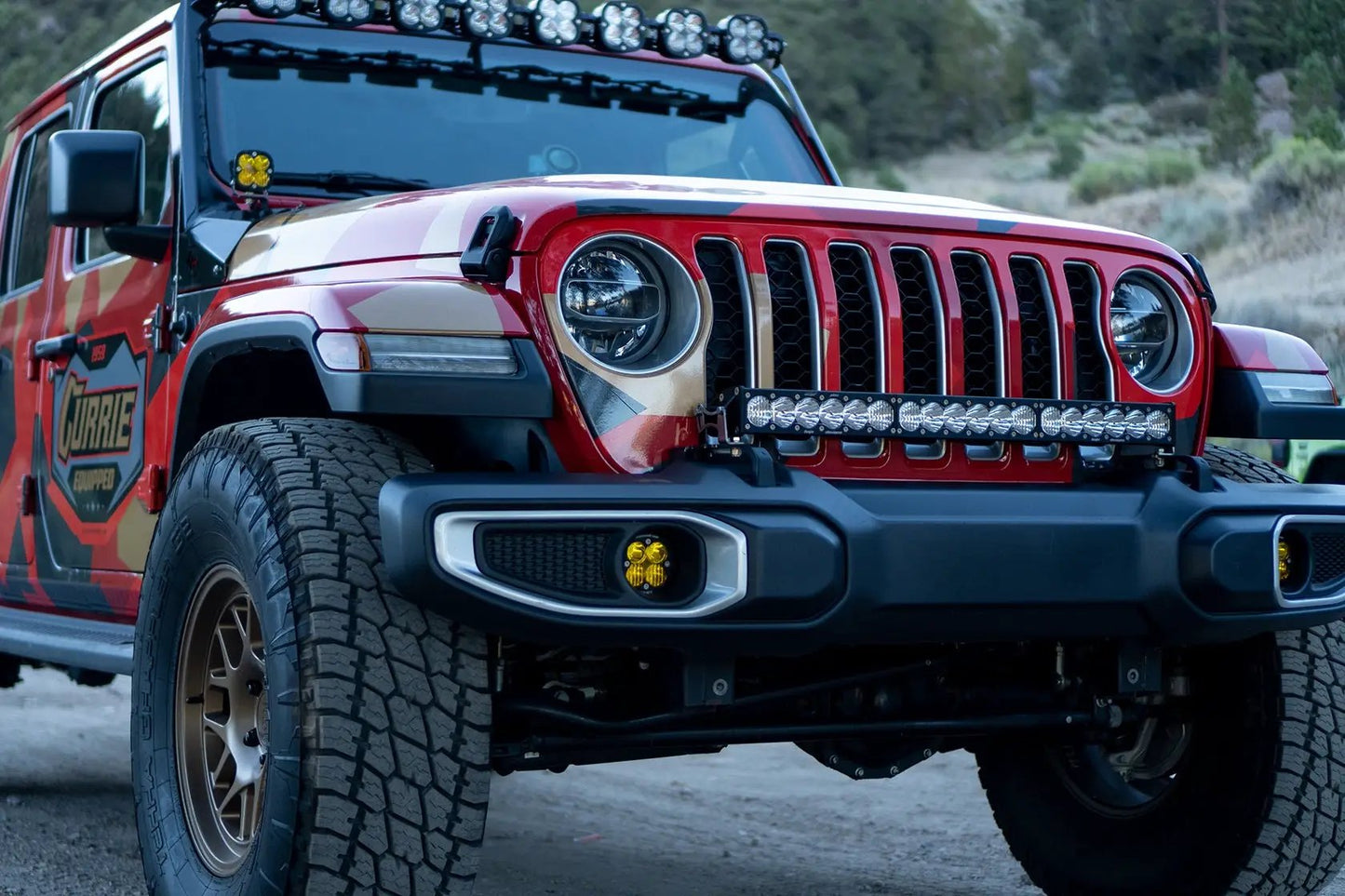 Baja Designs OnX6+ 30 Inch Bumper Kit - '20-26 Gladiator / '18-26 Wrangler JL; w/ OE Plastic Bumper (Driving/Combo; Clear; Toggle Wiring) by Baja Designs
