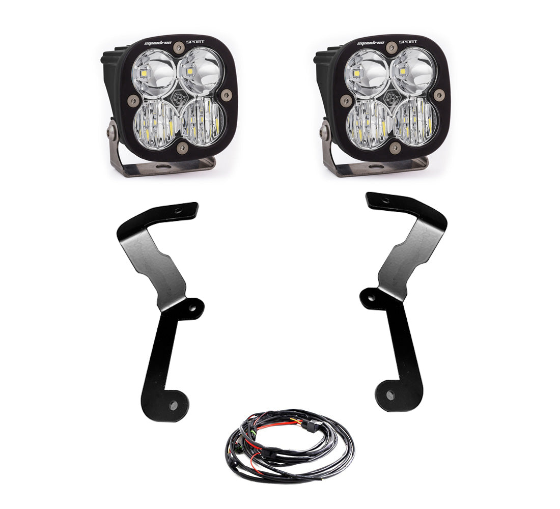 Baja Designs Squadron Sport A-Pillar Kit - '19-22 Sierra 1500 (Driving/Combo; Clear) by Baja Designs