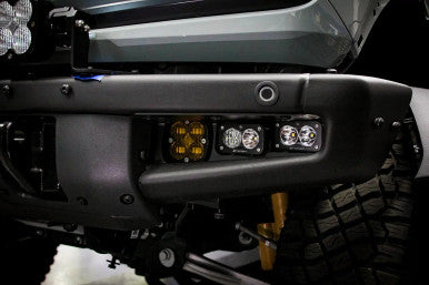 Baja Designs Squadron SAE/Dual S2 Sport Steel Bumper Fog Pocket Kit - '21-26 Bronco; '22-26 Bronco Raptor; Steel Bumper (SAE Fog; Baja Amber; Toggle Wiring) by Baja Designs