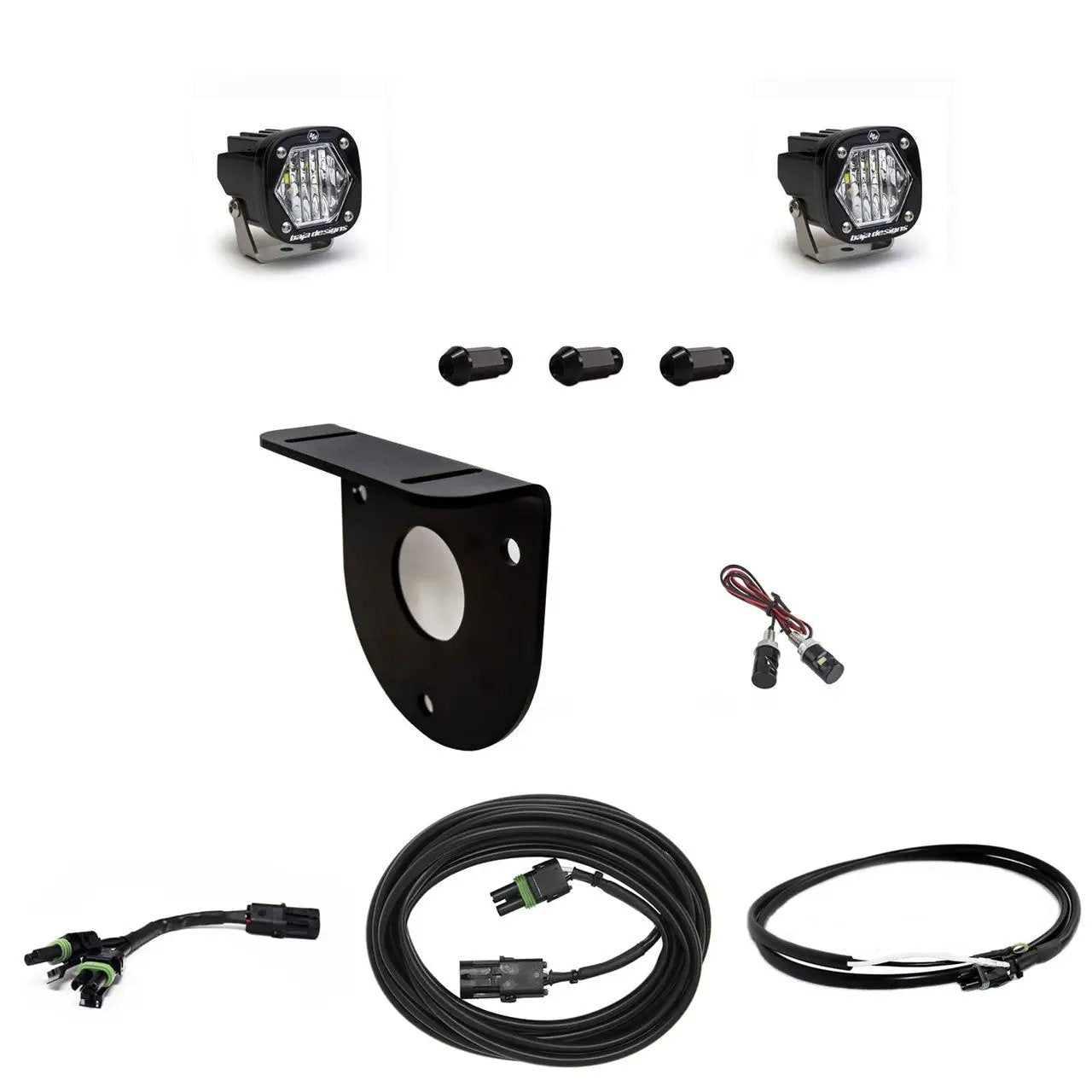 Baja Designs S1 Dual Reverse Kit - '21-26 Bronco (Multi-Pattern; Clear; Upfitter Wiring; No License Plate Mount) by Baja Designs