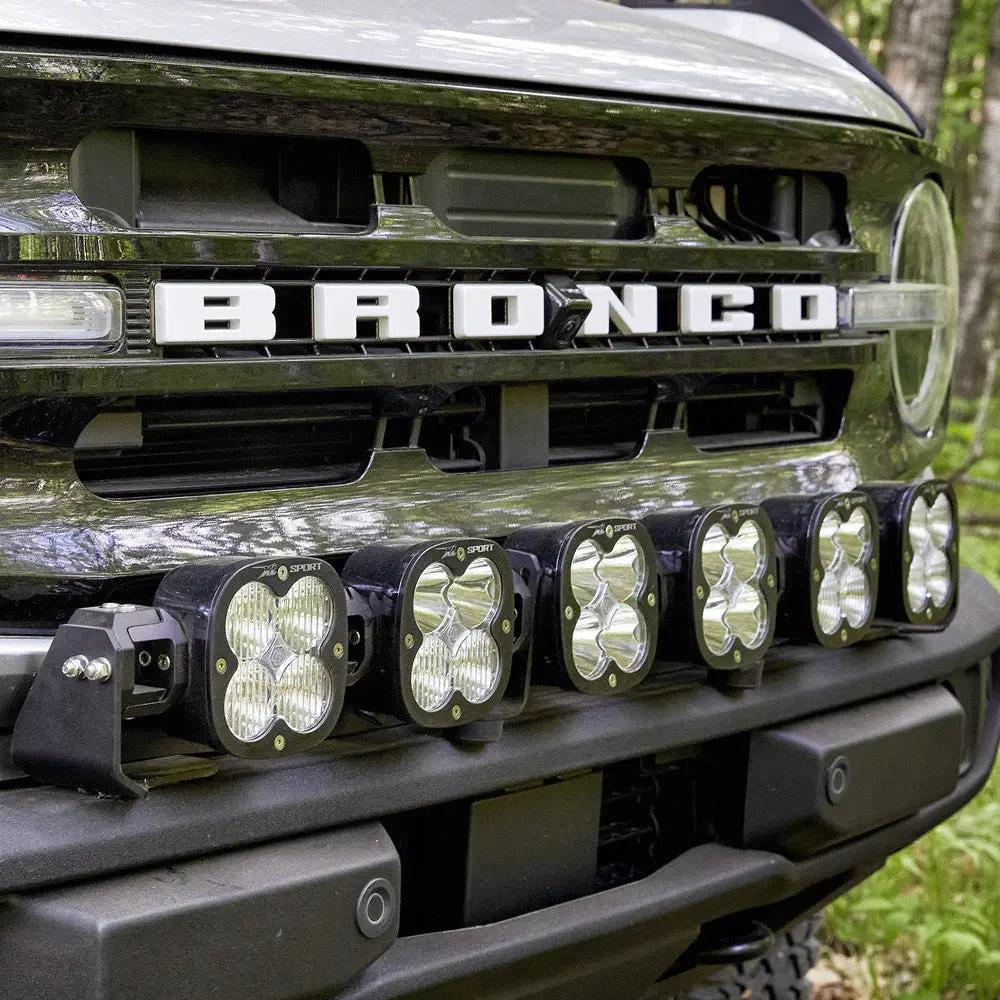 Baja Designs XL Sport Linkable Sport Bumper Light Kit - '21-26 Bronco; w/ OE Plastic Bumper (Multi-Pattern; Clear; Toggle Wiring) by Baja Designs