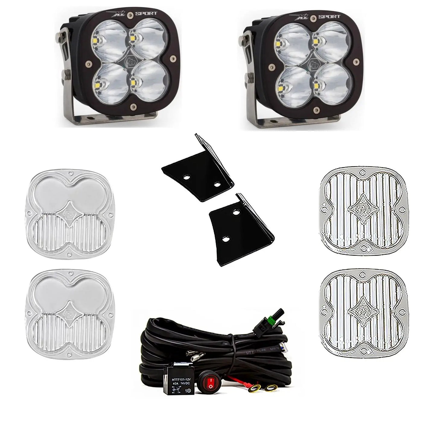 Baja Designs XL Sport A-Pillar Kit - '07-18 Wrangler JK (Spot; Clear) by Baja Designs