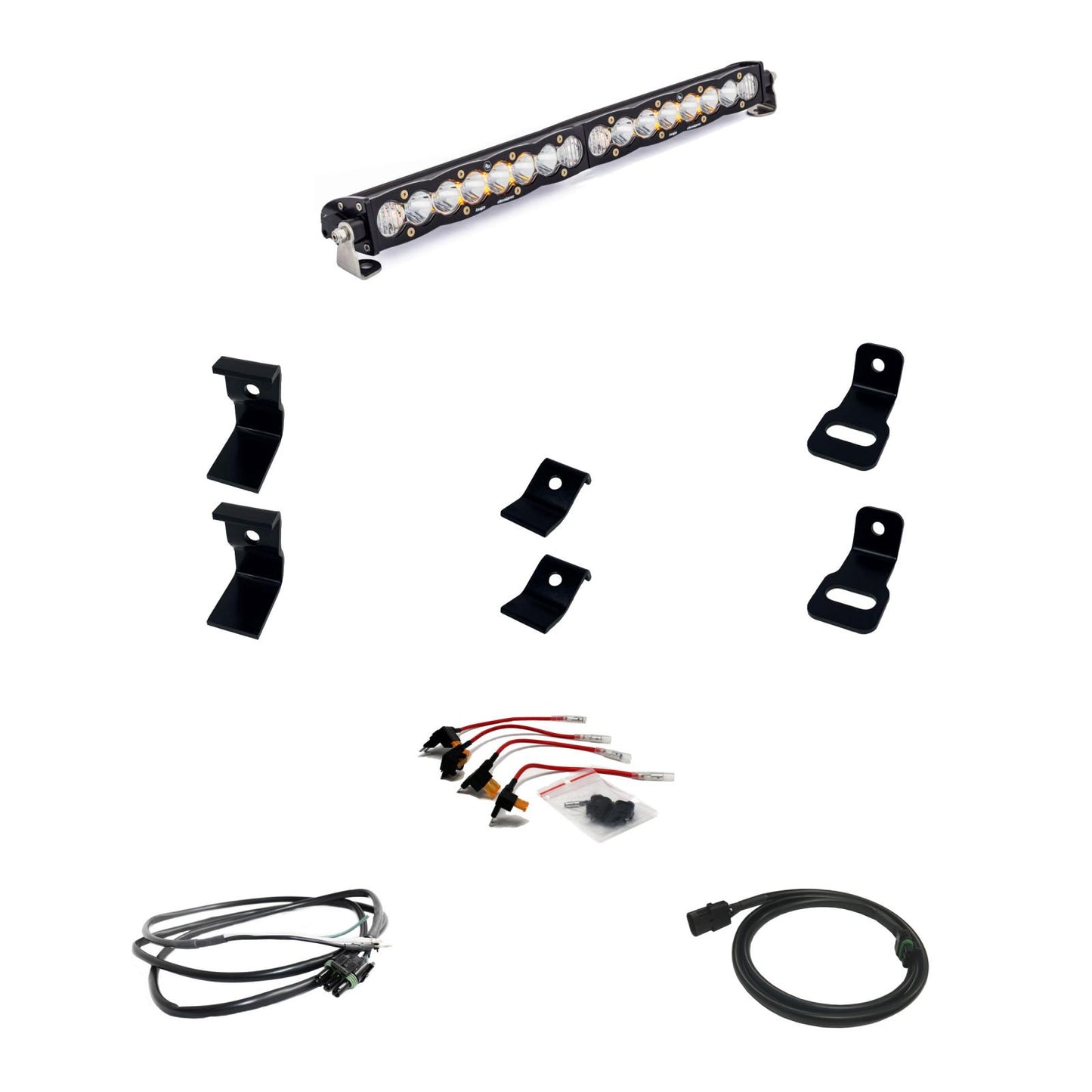 Baja Designs S8 20 Inch Grille Kit - '19-24 1500 Rebel; '21-24 1500 TRX (Driving/Combo; Clear) by Baja Designs