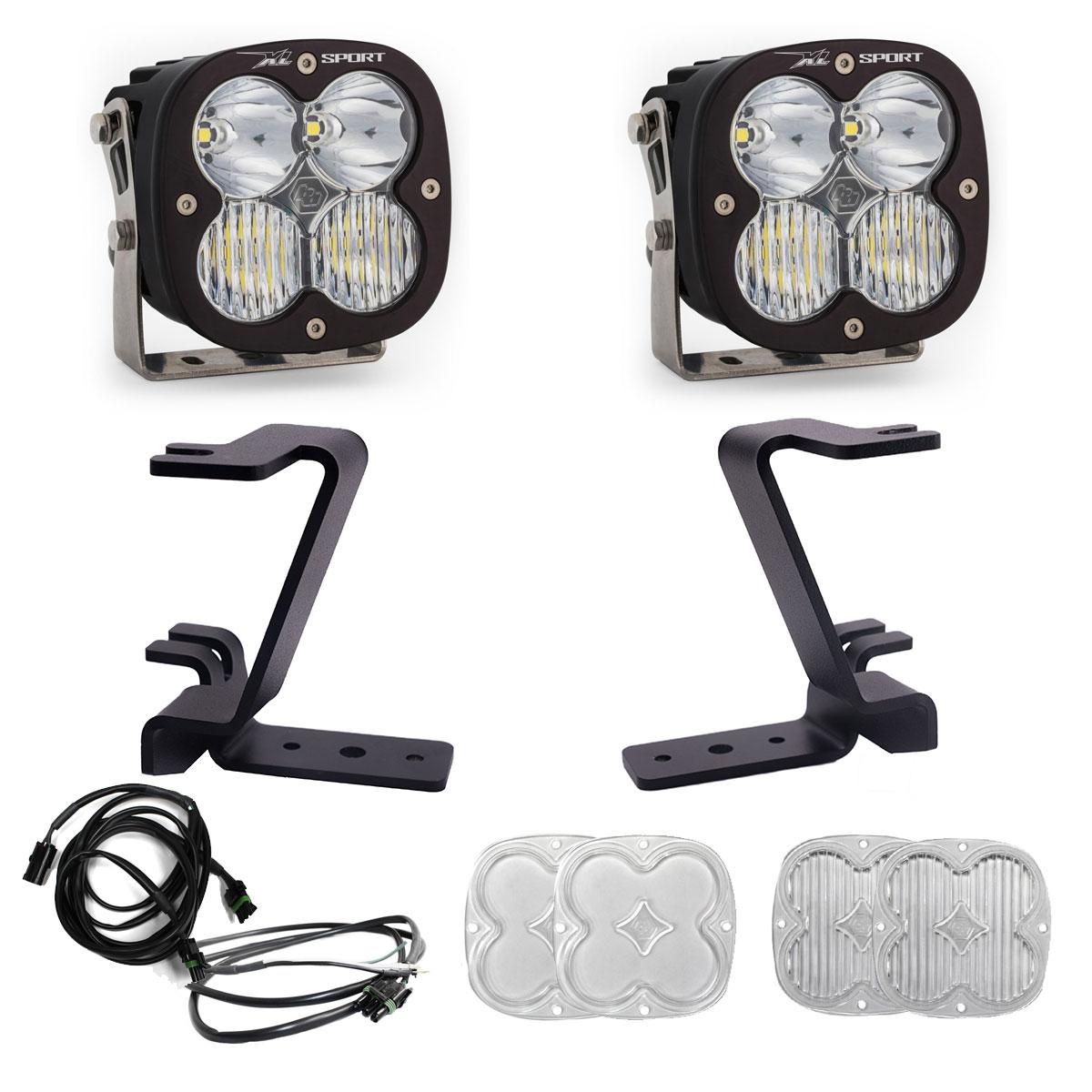 Baja Designs XL Sport A-Pillar Kit - 2023-26 Ford F-250/350 Super Duty (Driving/Combo; Clear; Upfitter Wiring) by Baja Designs