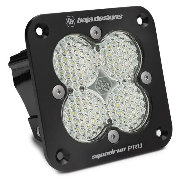 Baja Designs Squadron Pro Black Flush Mount LED Light Pod (Work/Scene; Clear)