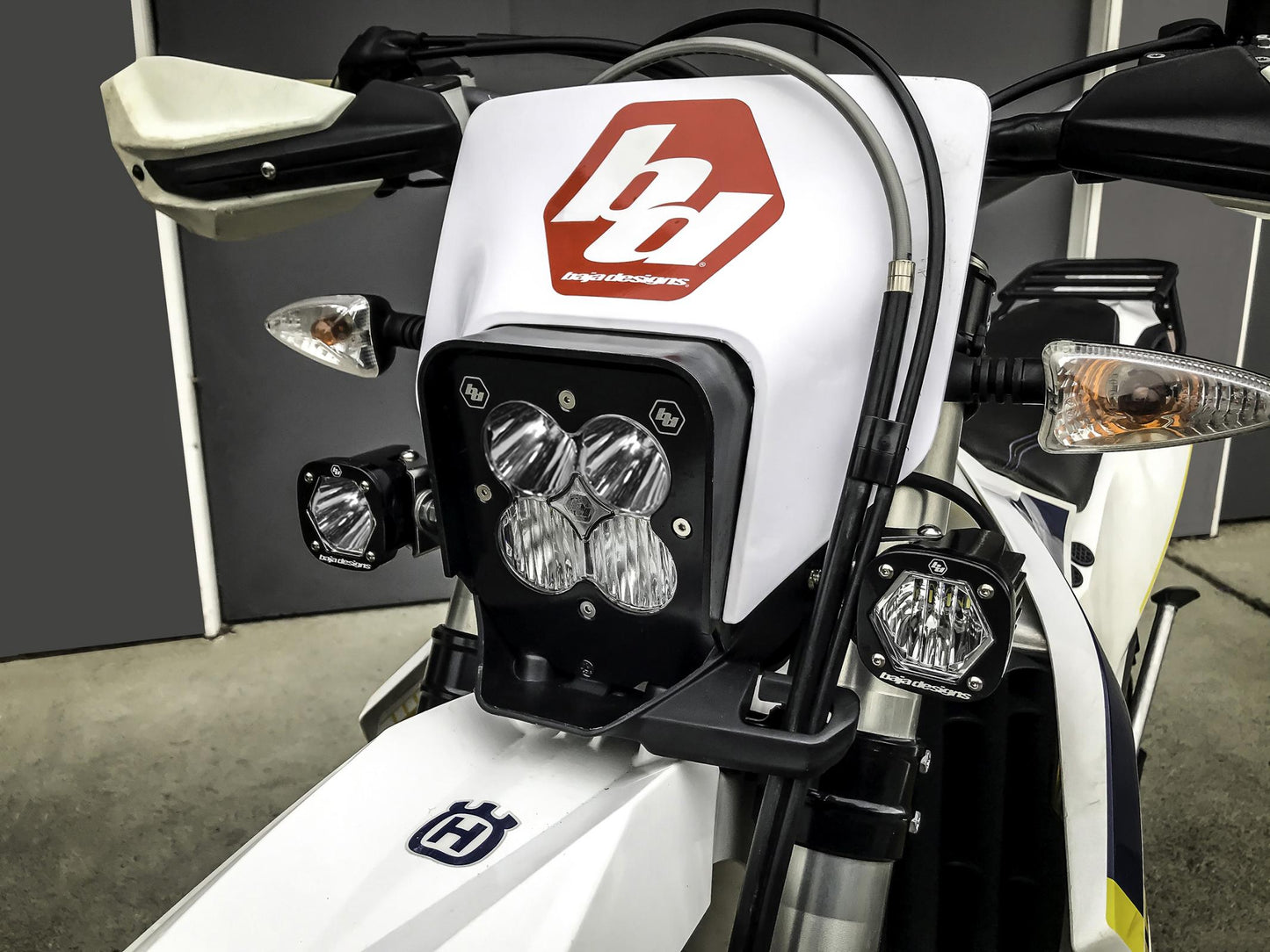 Baja Designs Moto S1 Auxiliary Light Kit (Universal Battery; Spot; Clear)