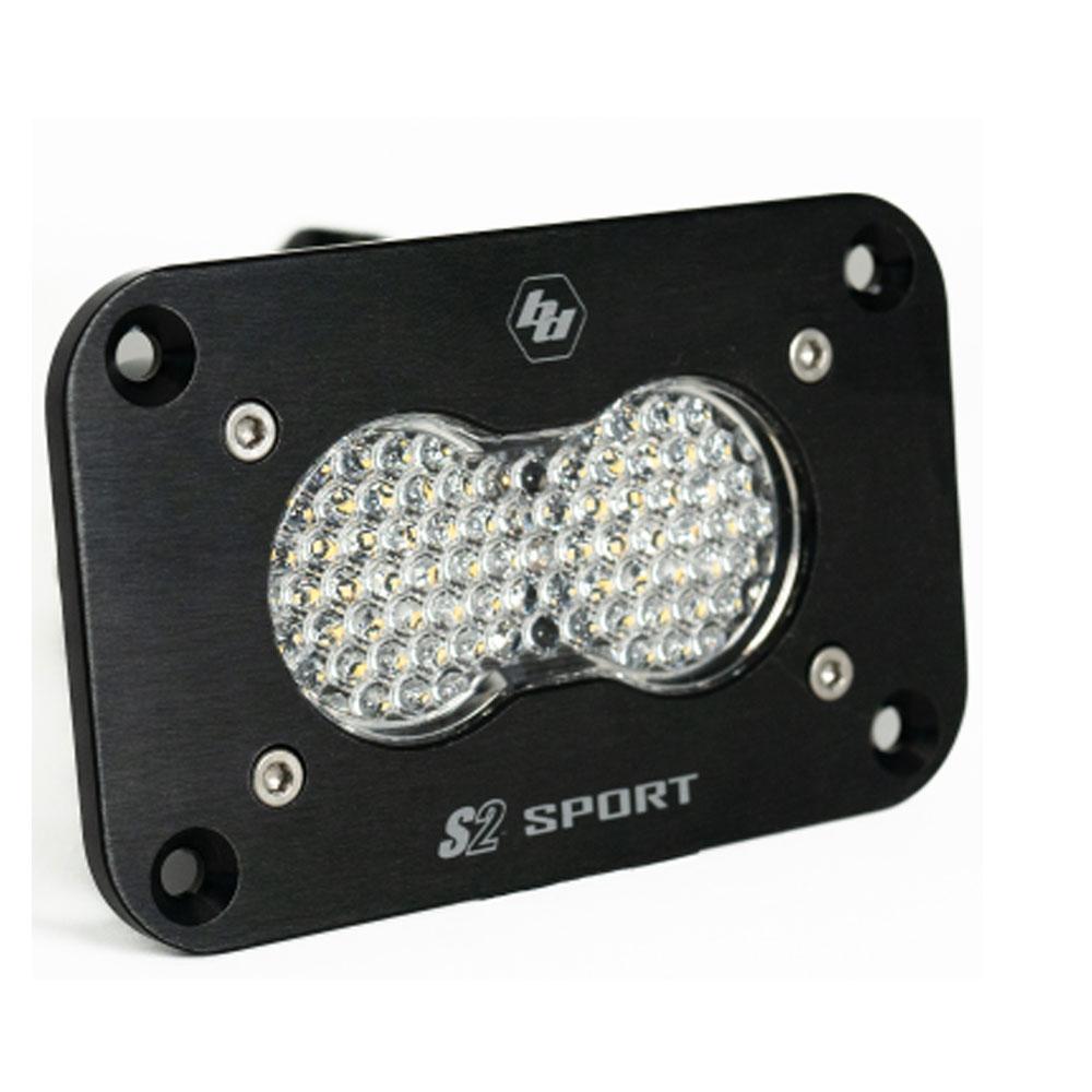 Baja Designs S2 Sport Black Flush Mount LED Light Pod (Work/Scene; Clear)
