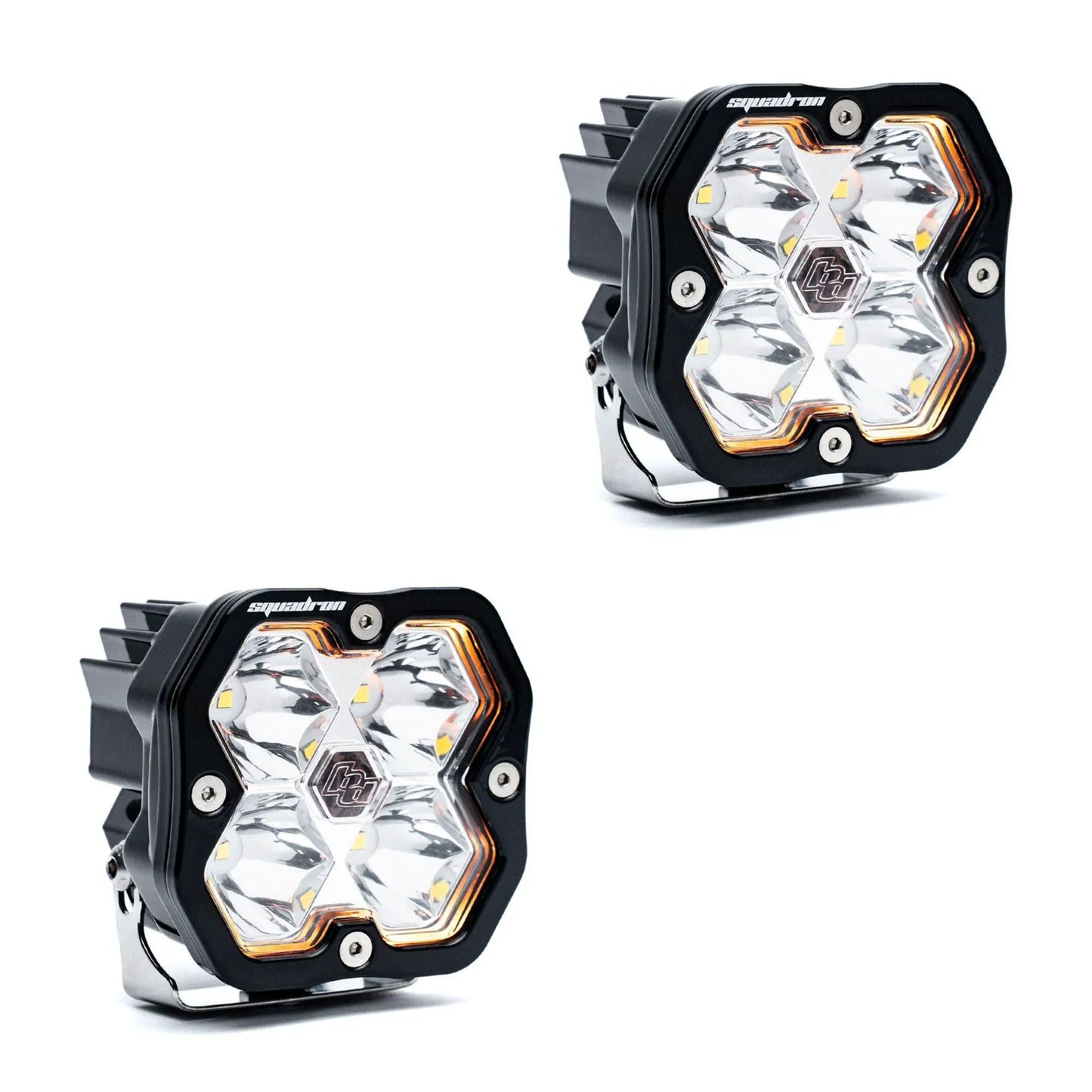 Baja Designs Squadron 2.0 Sport, Pair, LED Spot, No Harness by Baja Designs