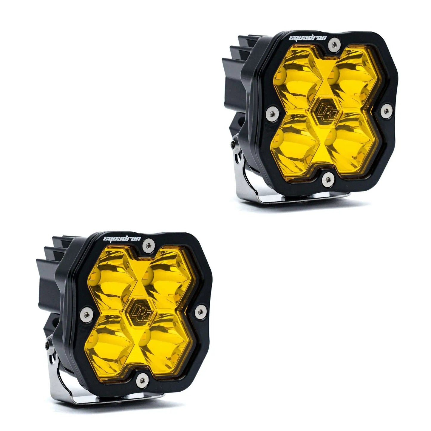 Baja Designs Squadron 2.0 Sport, Pair, LED Spot, Baja Amber, No Harness by Baja Designs