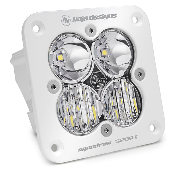 Baja Designs Squadron Sport White Flush Mount LED Auxiliary Light Pod (Driving/Combo; Clear)