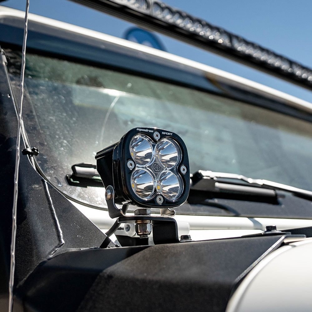 Baja Designs Squadron Sport Black LED Light Pod Pair (Driving/Combo; Clear)