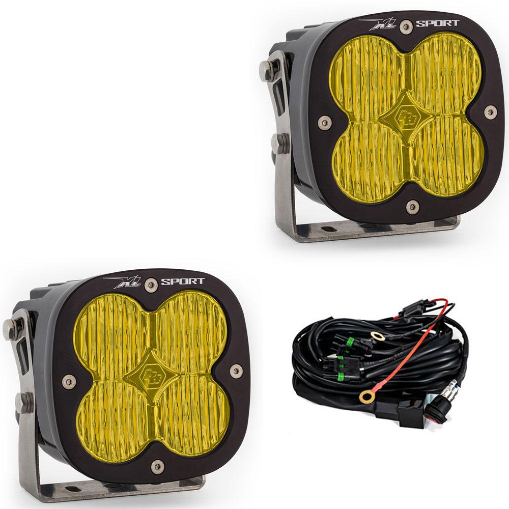 Baja Designs XL Sport LED Light Pod Pair (Wide Cornering; Baja Amber)