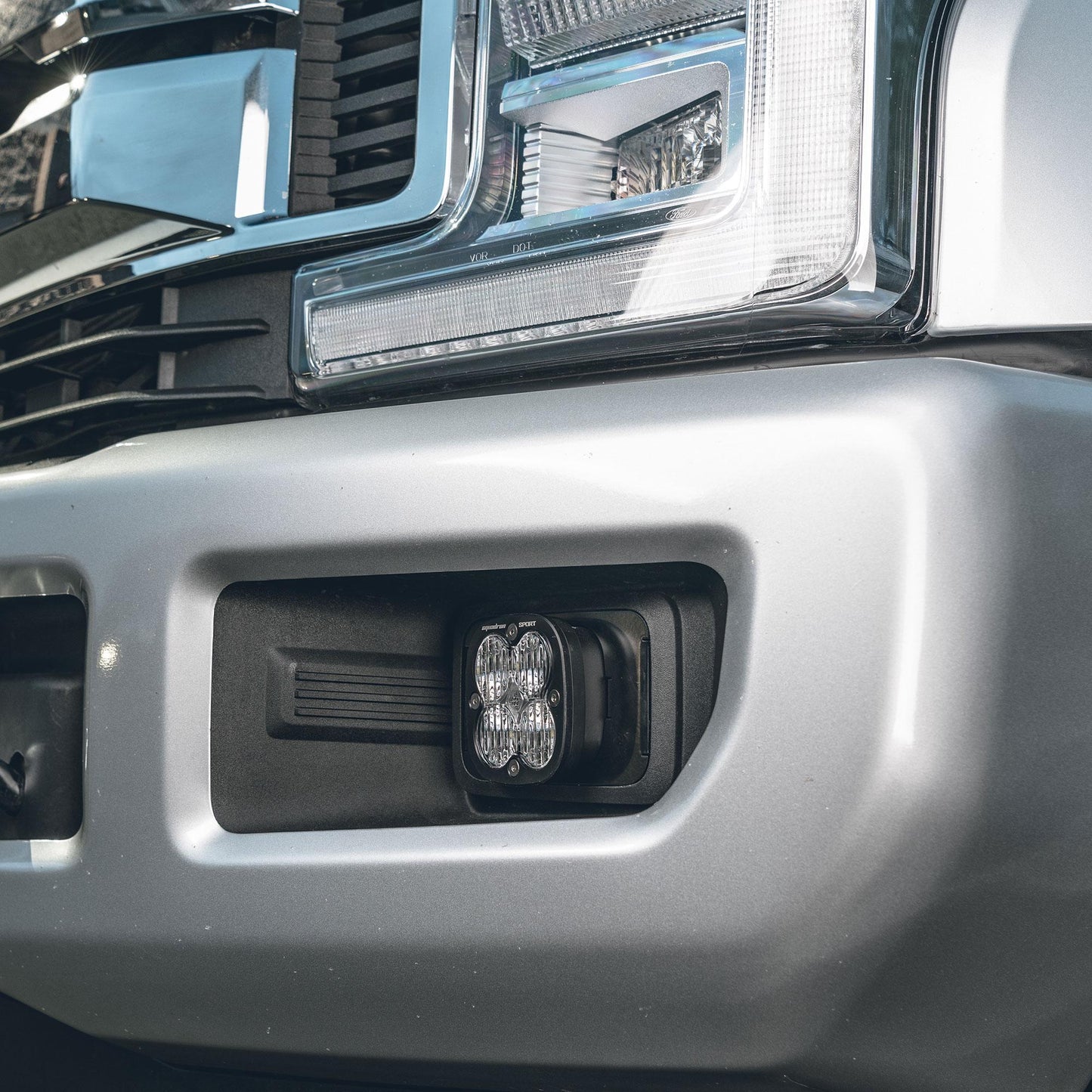 Baja Designs Ford Squadron Sport Fog Pocket Light Kit - '15-20 F-150; '17-22 F-250/350 Super Duty (Wide Cornering; Clear)