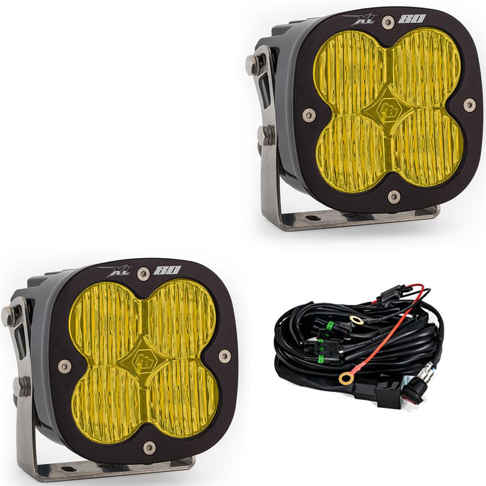 Baja Designs XL80 LED Light Pod Pair (Wide Cornering; Baja Amber)