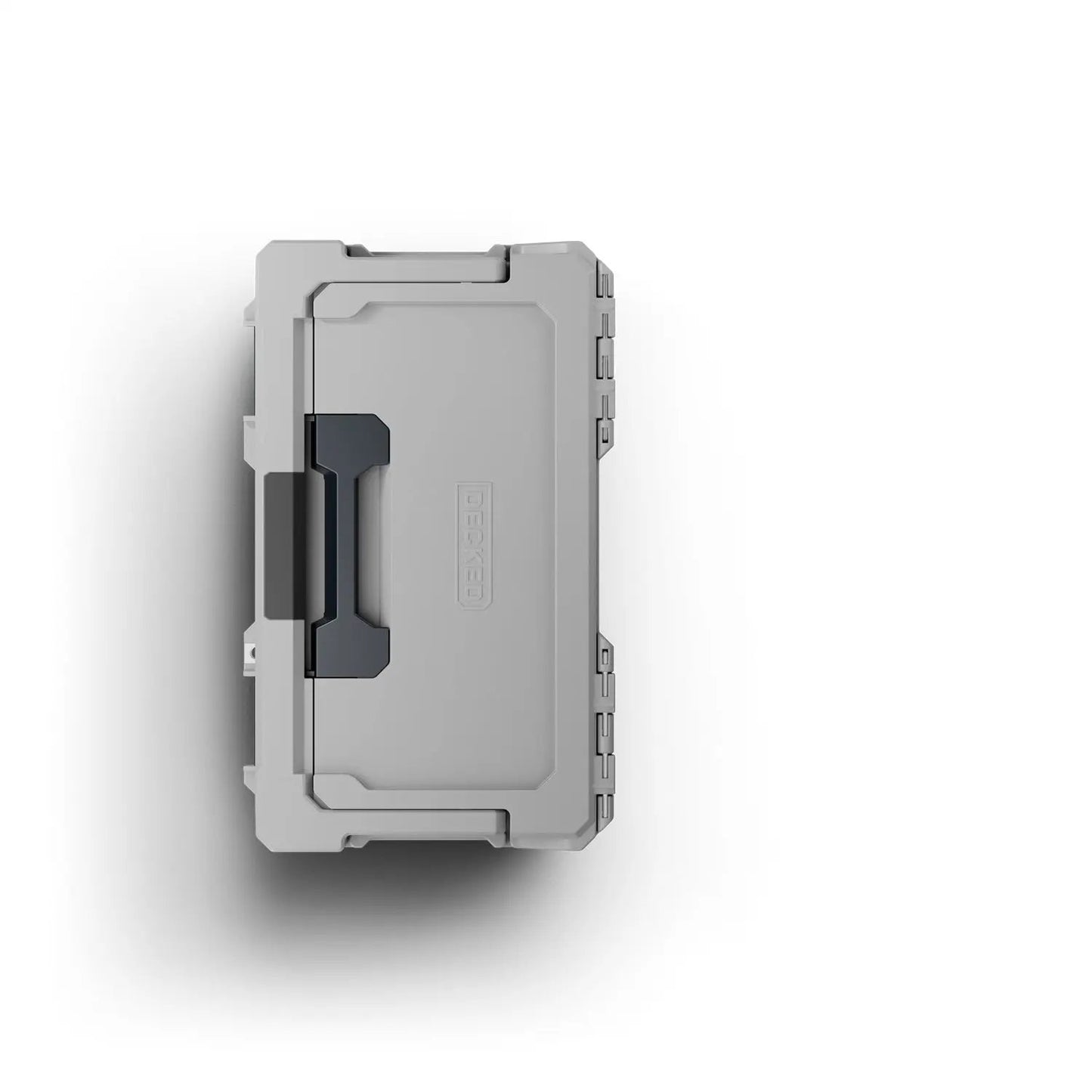DECKED Sixer 16 Case - Includes one (1) weatherproof 16-liter latching case and one (1) Cargo Tray - In Cool Gray with black latches by DECKED