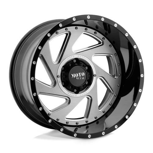 Moto Metal MO989 20X12 5X5.0 G-BLK MILL BRSH INS-44 by Moto Metal