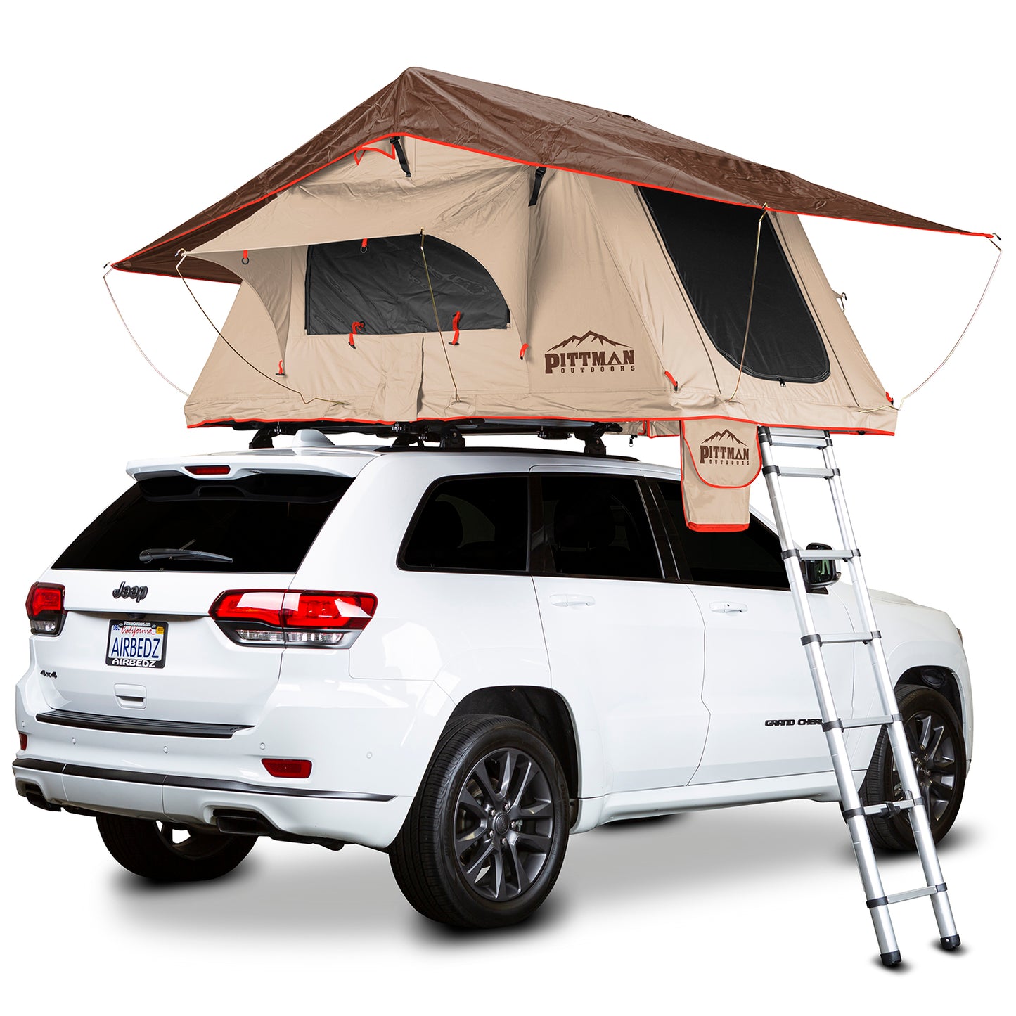 AirBedz TNT1.4 Series - Main Tent Color: Khaki Orange Trim - Rainfly Color: Coffee Brown Orange Trim