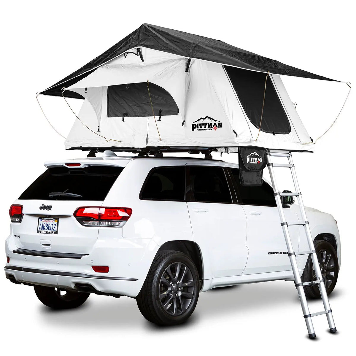 AirBedz TNT1.9 Series - Main Tent Color: Off White Black Trim - Rainfly Color: Black Blue Trim by AirBedz