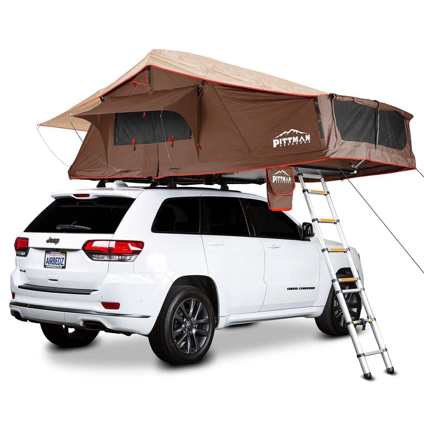 AirBedz TNT1.9Max Series - Main Tent Color: Coffee Brown Orange Trim - Rainfly Color: Khaki Orange Trim by AirBedz