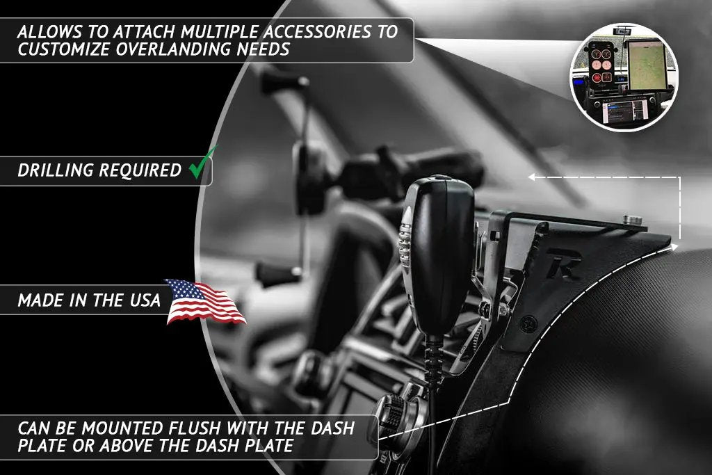 Rago Fabrication 2010-2022 5th Gen 4Runner Modular Dash Mount by Rago Fabrication