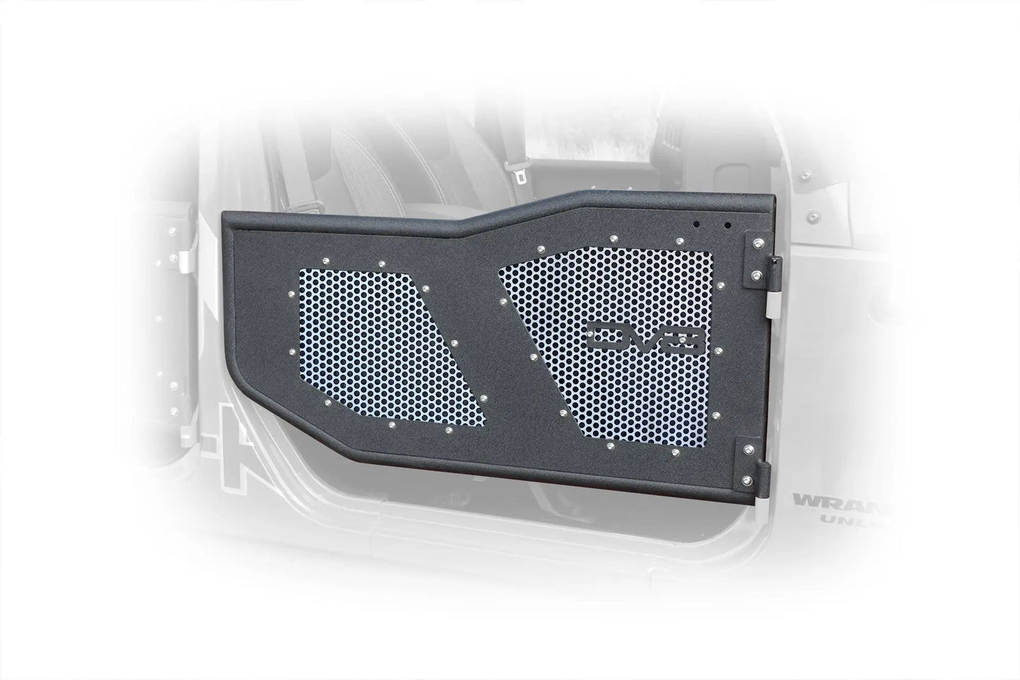 DV8 Offroad 07-18 Jeep Wrangler JK Aluminum Mesh Inserts for Front JK Rock Doors; 4-Pieces by DV8 Offroad