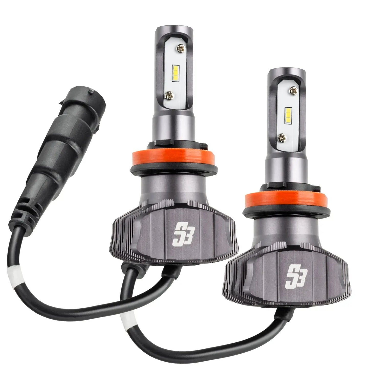 Oracle Lighting The H8 S3 LED Headlight Bulb Conversion Kit is made from a 6160 aluminum housing with a double layer copper PCB. Packed in a low profile design to help reduce fitment issues and has the industry leading luminous efficacy. by Oracle Lighting