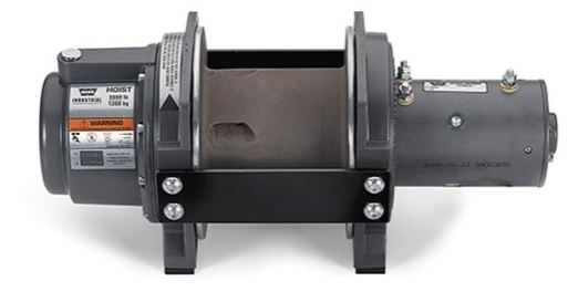 Warn 24 Volt Electric; 3000 Pound Line Pull Capacity; Without Rope; Without Fairlead; Without Remote; 199 Gear Reduction; Automatic Disc Brake