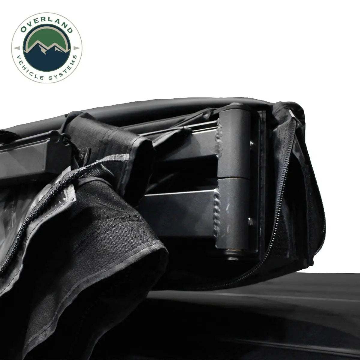 OVS XD Nomadic 270 - Awning, Lights, Black Out, Wall Kit, Passenger Side, Grey Hex, Black Trim & Black Travel Cover by OVS