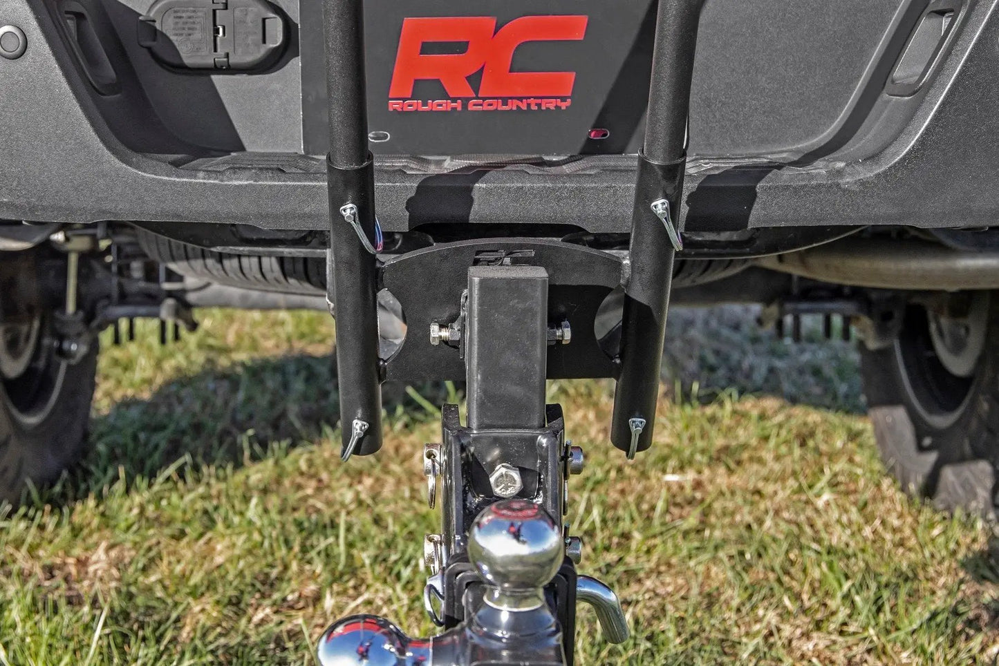 Rough Country Flag Pole Holder | Dual | 2 Inch Hitch | w/ Flag Poles by Rough Country