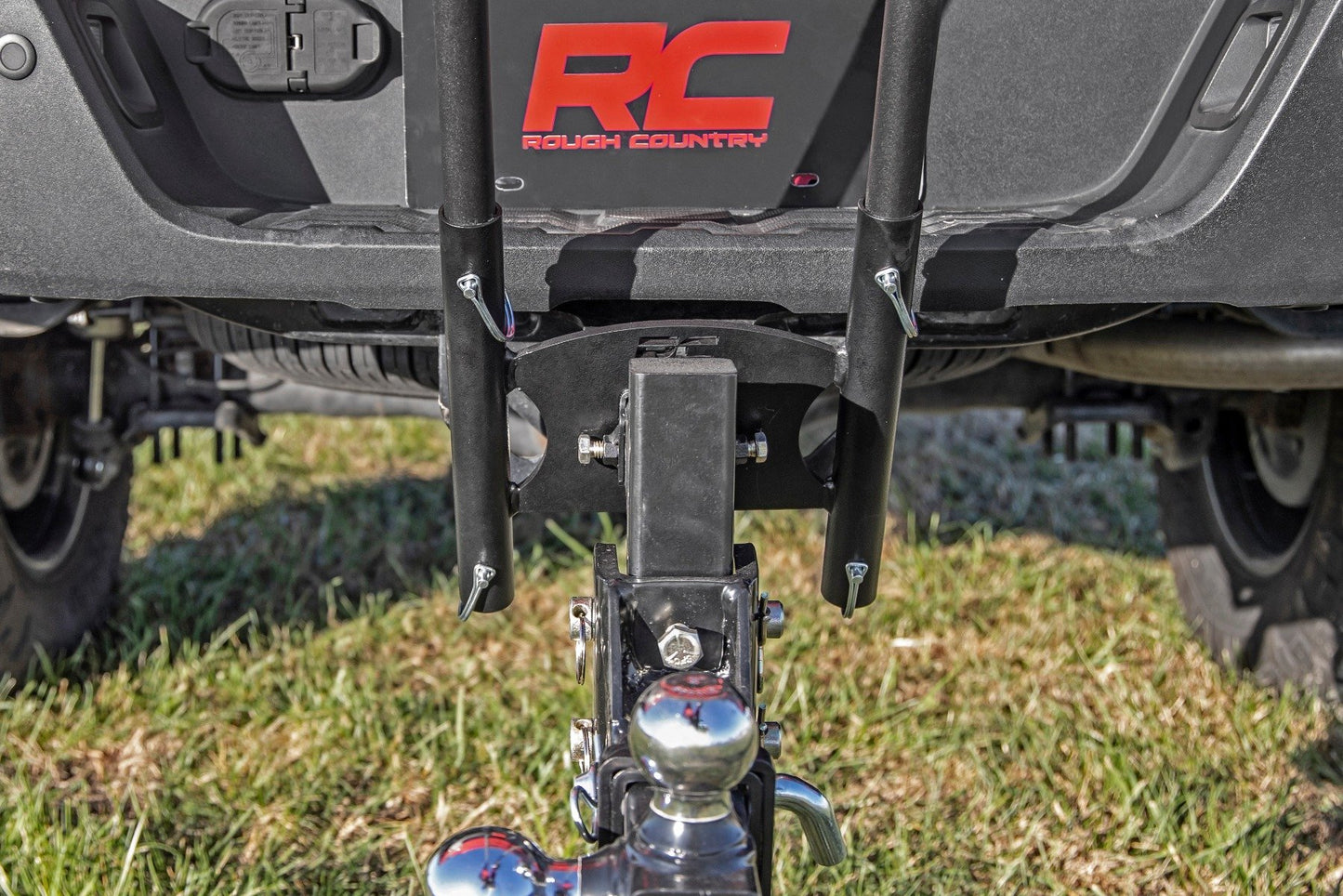 Rough Country Flag Pole Holder | Dual | 2 Inch Hitch | w/ Flag Poles