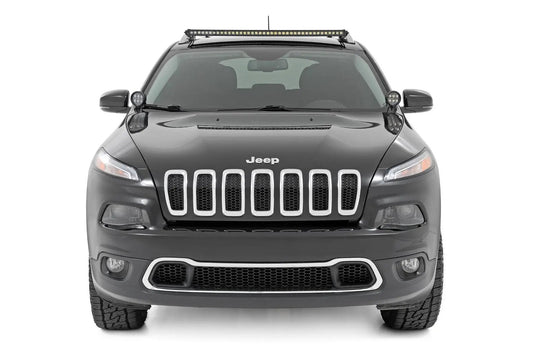 Rough Country LED Light Kit | Roof Mount | 40" Black Single Row | Jeep Cherokee KL (14-23) by Rough Country