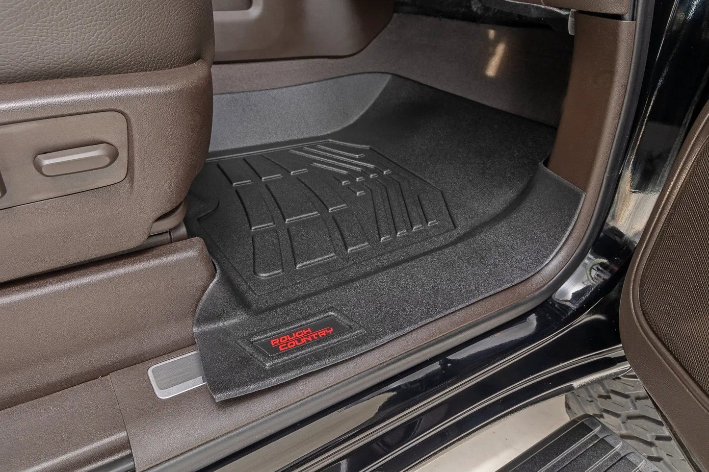 Rough Country Floor Mats | FR Bucket | Crew | Chevy/GMC 1500/2500HD/3500HD (19-26) by Rough Country