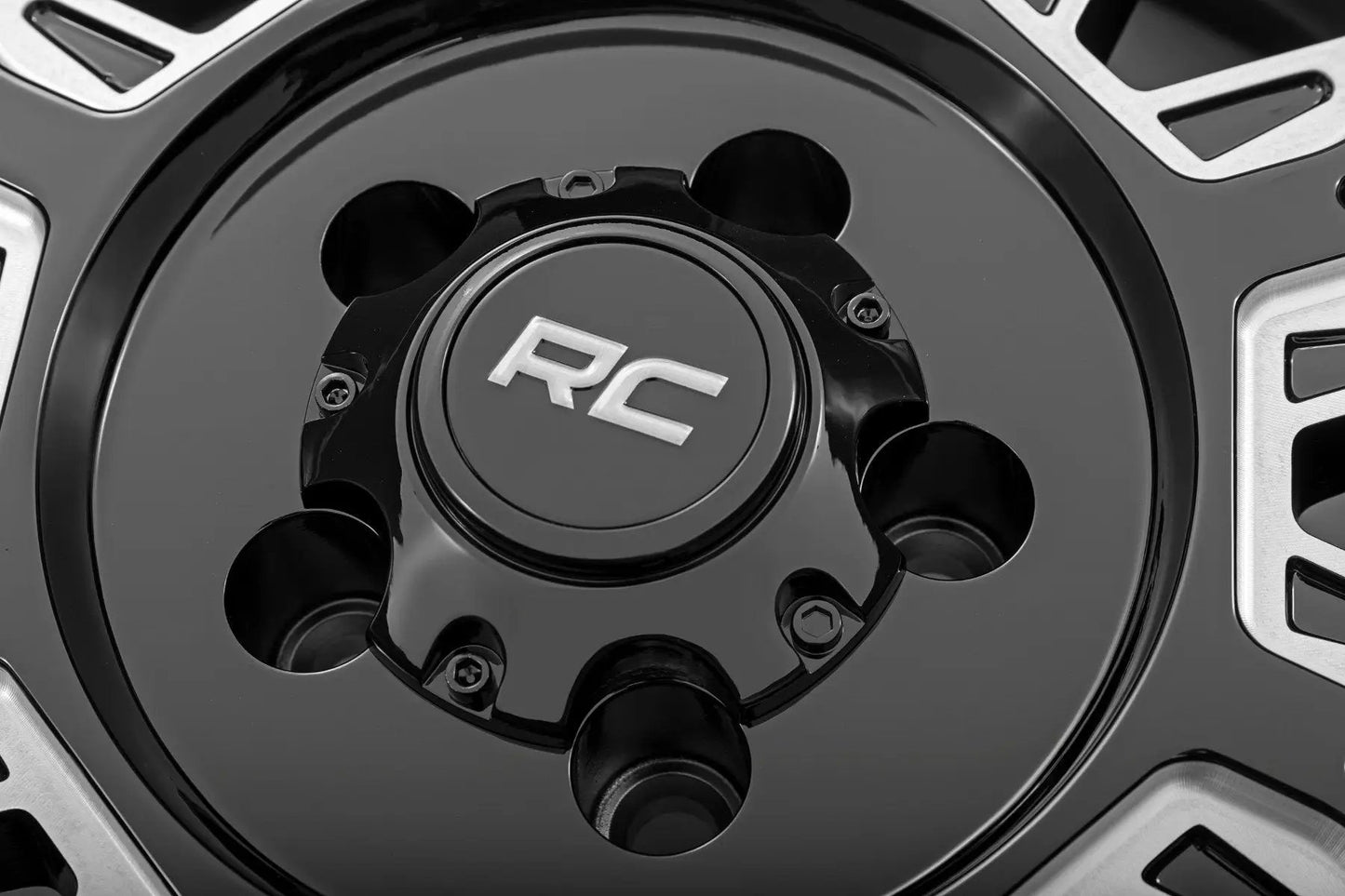 Rough Country 86 Series Wheel | One-Piece | Gloss Black | 20x10 | 5x5 | -19mm by Rough Country
