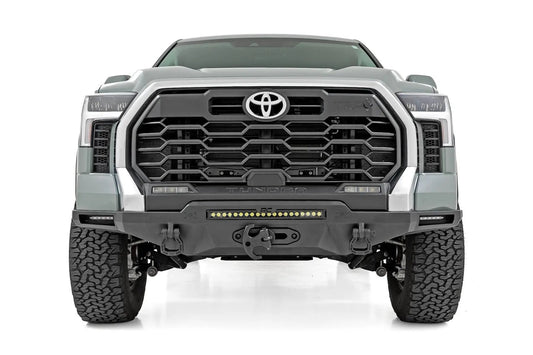 Rough Country Hybrid Front Bumper | 12000S | Blk LED w/ White DRL | Toyota Tundra (22-26) by Rough Country