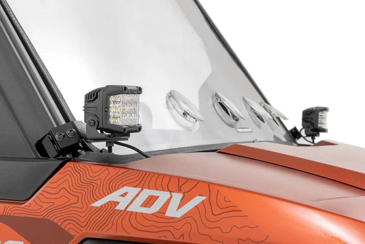 Rough Country LED Light Kit | Front Mount | 2" Black Pair | Polaris XPEDITION ADV 5 by Rough Country