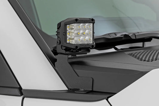 Rough Country LED Light Kit | Ditch Mount | 2" Black Pair | White DRL | Toyota Land Cruiser (24-25) by Rough Country