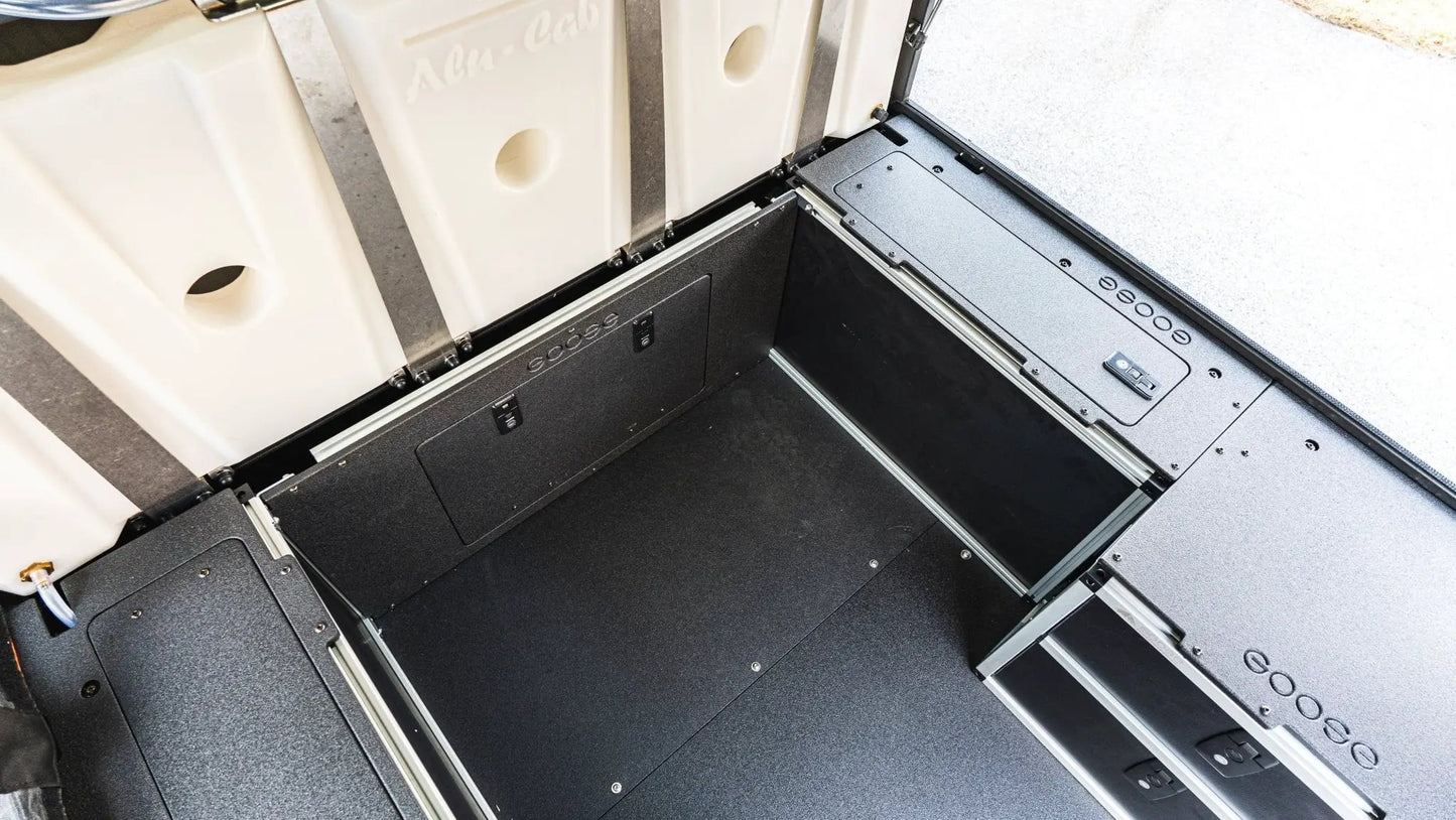 Alu-Cab Canopy Camper V2 - Toyota Tacoma 2005-2023 2nd & 3rd Gen. - Front Utility Module - 5' Bed by Goose Gear
