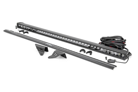 Rough Country LED Light Kit | Upper Windshield | 40" Black Single Row | Ford Bronco (21-25) by Rough Country