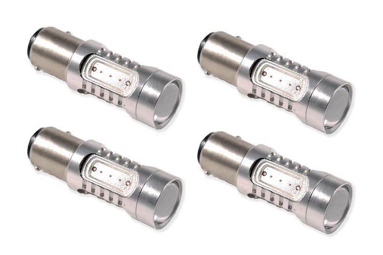 Diode Dynamics Add more light output and a modern appearance to your vehicle with the 1157 HP11 turn signal bulb. Populated with four side-firing LED chips and one 5W LED chip with a projector lens on top the HP11.