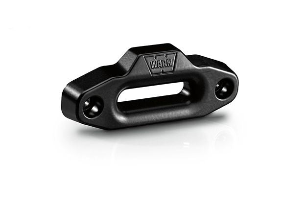 Warn Black powdercoated aluminum Hawse style fairlead for powersport winches up to 3500 lbs or short drum 4500; 6.25 inch wide