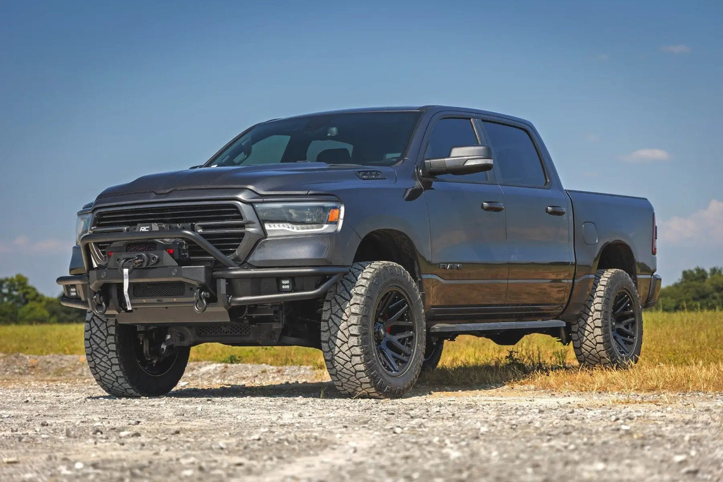 Rough Country Front Bumper | Tubular | Winch Mount | Ram 1500 2WD/4WD (2019-2024) by Rough Country