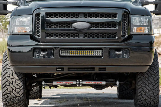 Rough Country LED Light Kit | Bumper Mount | 20" Black Dual Row | Amber DRL | Ford F-250/F-350 Super Duty (05-07) by Rough Country