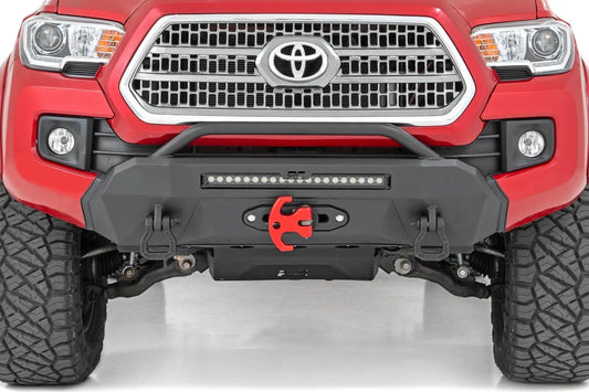 Rough Country Front Bumper | Hybrid | 12000-Lb Pro Series Winch | Synthetic Rope | Toyota Tacoma (16-23) by Rough Country