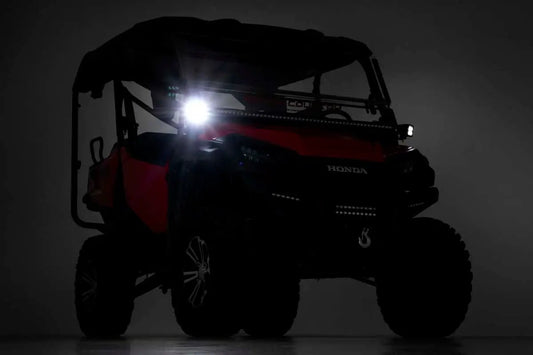 Rough Country LED Light Kit | Cage Mount | 2" Chrome Pair | Wide Angle | Honda Pioneer 1000 by Rough Country