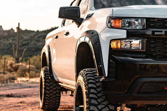 Rough Country Fender Flares | Defender | G48 Redwood | Chevy Silverado 1500 2WD/4WD (19-26) by Rough Country